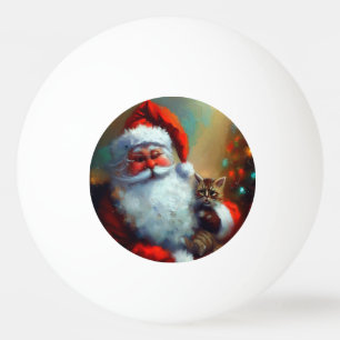 Weihnachtsmann und Katze (4) Tischtennisball