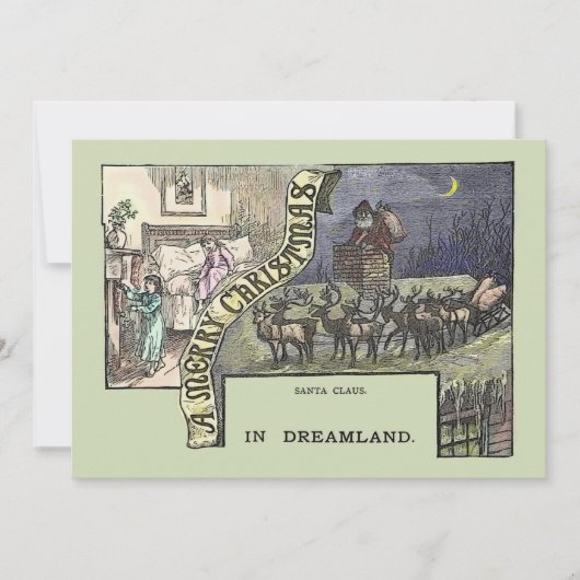 Weihnachtsmann und Kinder Karte (Vorderseite)