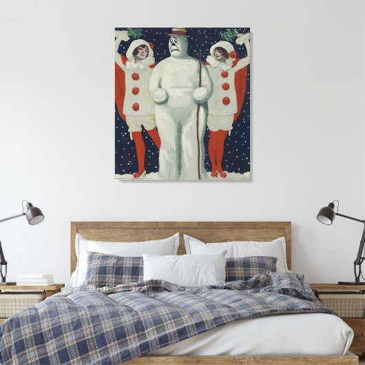 Weihnachtsmann und Ladys Leinwanddruck (Insitu (Schlafzimmer))