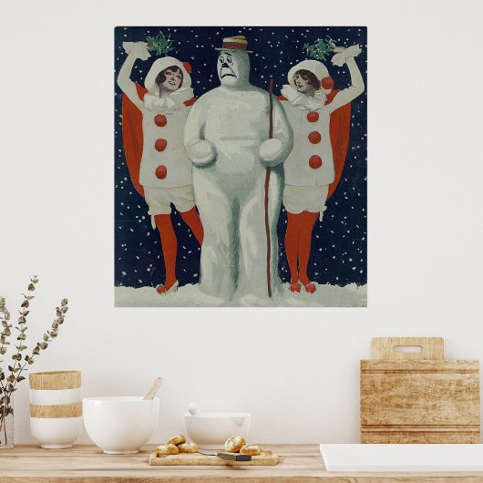 Weihnachtsmann und Ladys Poster (Küche)