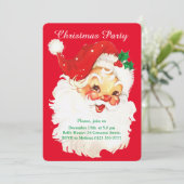 Weihnachtsmann und Niedliche Elf-Party Einladung (Stehend Vorderseite)