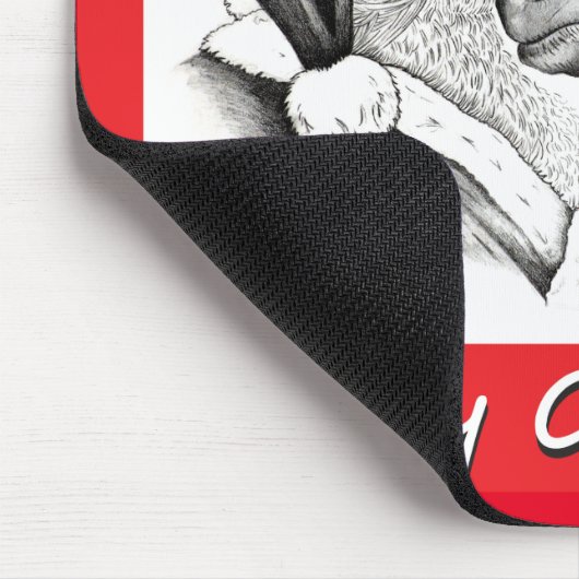 Weihnachtsmann und Paint Pinto Pferd Mousepad (Ecke)