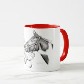 Weihnachtsmann und Pinto Pferd Tasse (VorderseiteRechts)
