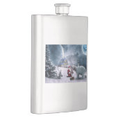Weihnachtsmann und Polar-Bär Flachmann (Rechts)