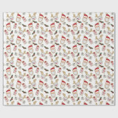 Weihnachtsmann und präsentiert Weihnachts-Kochmust Geschenkpapier (Flach)