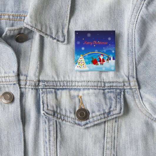 Weihnachtsmann und Reindeer Button (Beispiel)