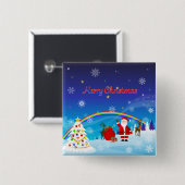 Weihnachtsmann und Reindeer Button (Vorne & Hinten)