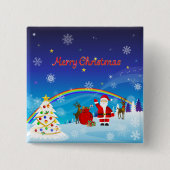 Weihnachtsmann und Reindeer Button (Vorderseite)