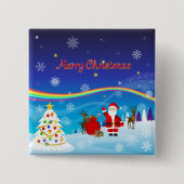 Weihnachtsmann und Reindeer Button (Vorderseite)
