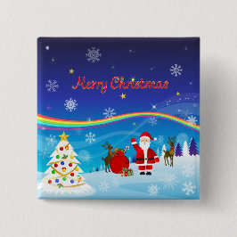 Weihnachtsmann und Reindeer Button