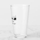 Weihnachtsmann und Reindeer Design Trinkglas Glas (Links)