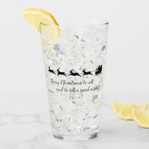 Weihnachtsmann und Reindeer Design Trinkglas Glas