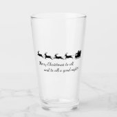Weihnachtsmann und Reindeer Design Trinkglas Glas (Vorderseite)