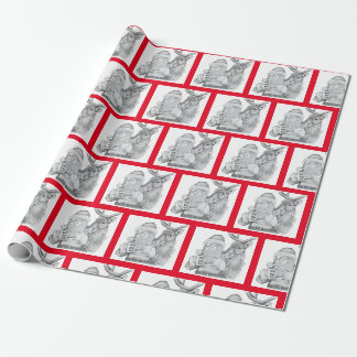 Weihnachtsmann und Reindeer Geschenkpapier