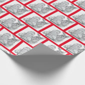 Weihnachtsmann und Reindeer Geschenkpapier (Ecke)