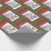 Weihnachtsmann und Reindeer Geschenkpapier (Ecke)