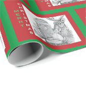 Weihnachtsmann und Reindeer Geschenkpapier (Rolleneckpunkt)