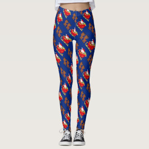 Weihnachtsmann und Reindeer Leggings