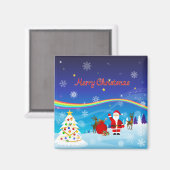 Weihnachtsmann und Reindeer Magnet (Vorderseite/Rückseite)