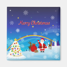 Weihnachtsmann und Reindeer Magnet