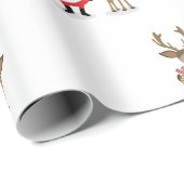 Weihnachtsmann und Reindeer - Niedliche Weihnachte Geschenkpapier (Rolleneckpunkt)