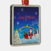 Weihnachtsmann und Reindeer Ornament Aus Metall (Rechts)