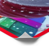 Weihnachtsmann und Reindeer Poster (Ecke)