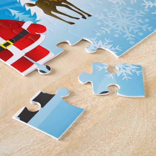 Weihnachtsmann und Reindeer Puzzle (Seite)