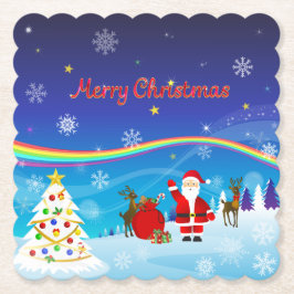 Weihnachtsmann und Reindeer Untersetzer