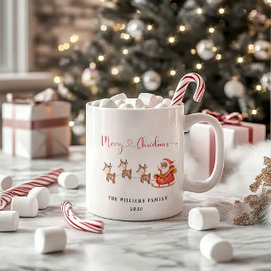 Weihnachtsmann und Reindeer   Weihnachtskaffee-Tas Tasse