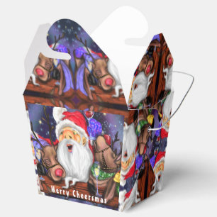 Weihnachtsmann und Reindeers Funny Christmas Fevor Geschenkschachtel