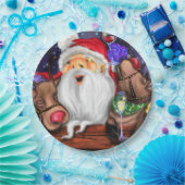 Weihnachtsmann und Reindeers Funny Christmas Paper Pappteller (Party)