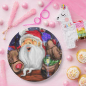 Weihnachtsmann und Reindeers Funny Christmas Paper Pappteller (Party)