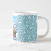 Weihnachtsmann und Reindeers Weihnachtsreise Jumbo-Tasse (Rechts)