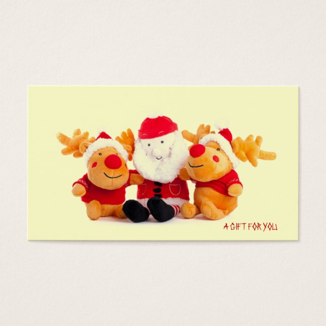 Weihnachtsmann und Renditekarten (Vorderseite)