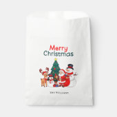 Weihnachtsmann und Rentier Festliche Weihnachten Geschenktütchen (Vorderseite)