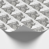 Weihnachtsmann und Rentier Geschenkpapier (Ecke)