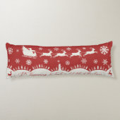 Weihnachtsmann und Rentier Kissen (Rückseite)