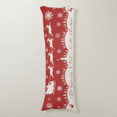 Weihnachtsmann und Rentier Kissen (Vorderseite Vertikal)