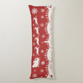 Weihnachtsmann und Rentier Kissen (Rückseite (Vertikal))