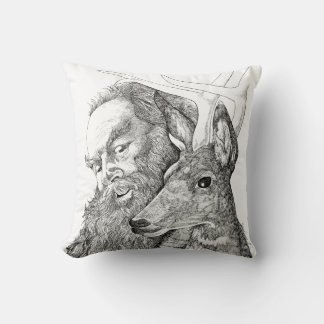 Weihnachtsmann und Rentier Kissen