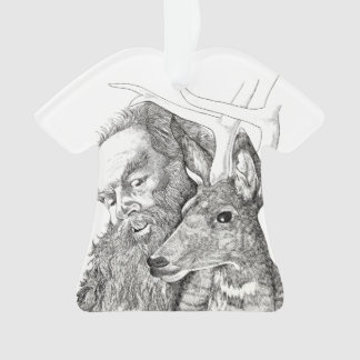 Weihnachtsmann und Rentier Ornament