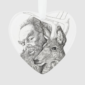 Weihnachtsmann und Rentier Ornament