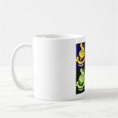 Weihnachtsmann und Rentier Pop Kunst Kaffeetasse (Links)