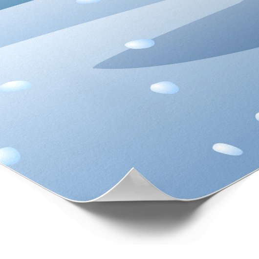 Weihnachtsmann und Rentier Poster (Ecke)