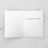 Weihnachtsmann und Rentier, Schneewald, Weihnachts Feiertagskarte (Innenseite)