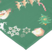 Weihnachtsmann und Rentier Tischdecke (Schrägansicht)