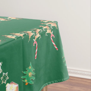 Weihnachtsmann und Rentier Tischdecke