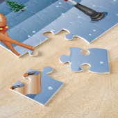 Weihnachtsmann und Rentier| Urlaub Puzzle (Seite)