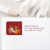 Weihnachtsmann und Rentier von Weihnachtsbaum mit  (Insitu)